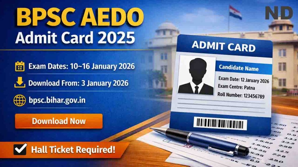 BPSC AEDO Admit Card 2025
